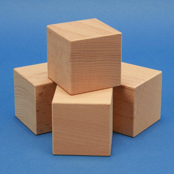 Cubes en bois 4 cm pour gravure laser et marquage