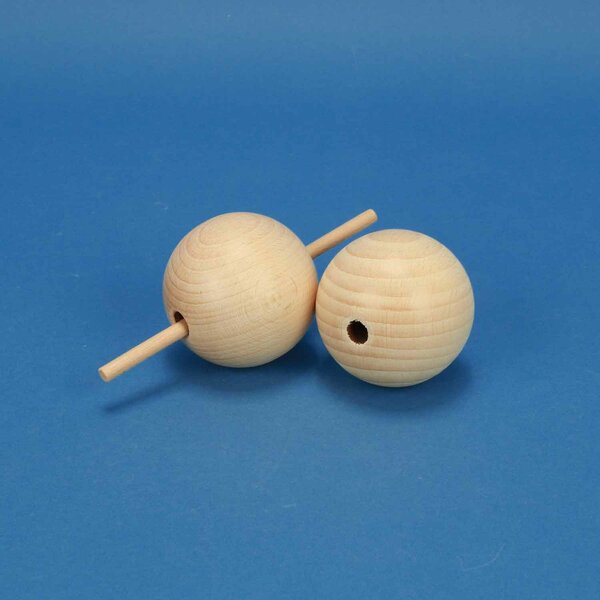 Sphères en bois Ø 50mm percés 8mm
