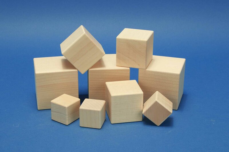cubes en bois érable