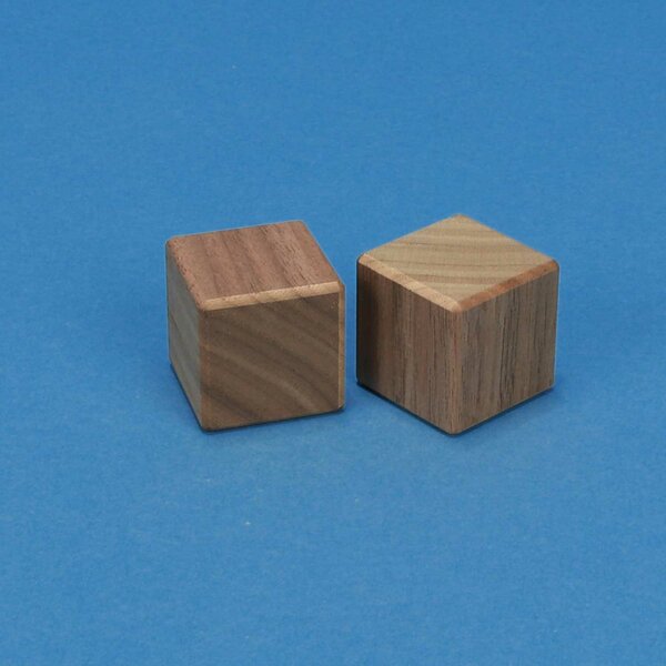 cubes en bois noyer 3 cm