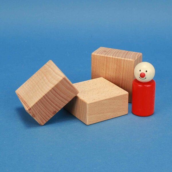 fröbel blocs de construction en bois 6 x 6 x 3 cm